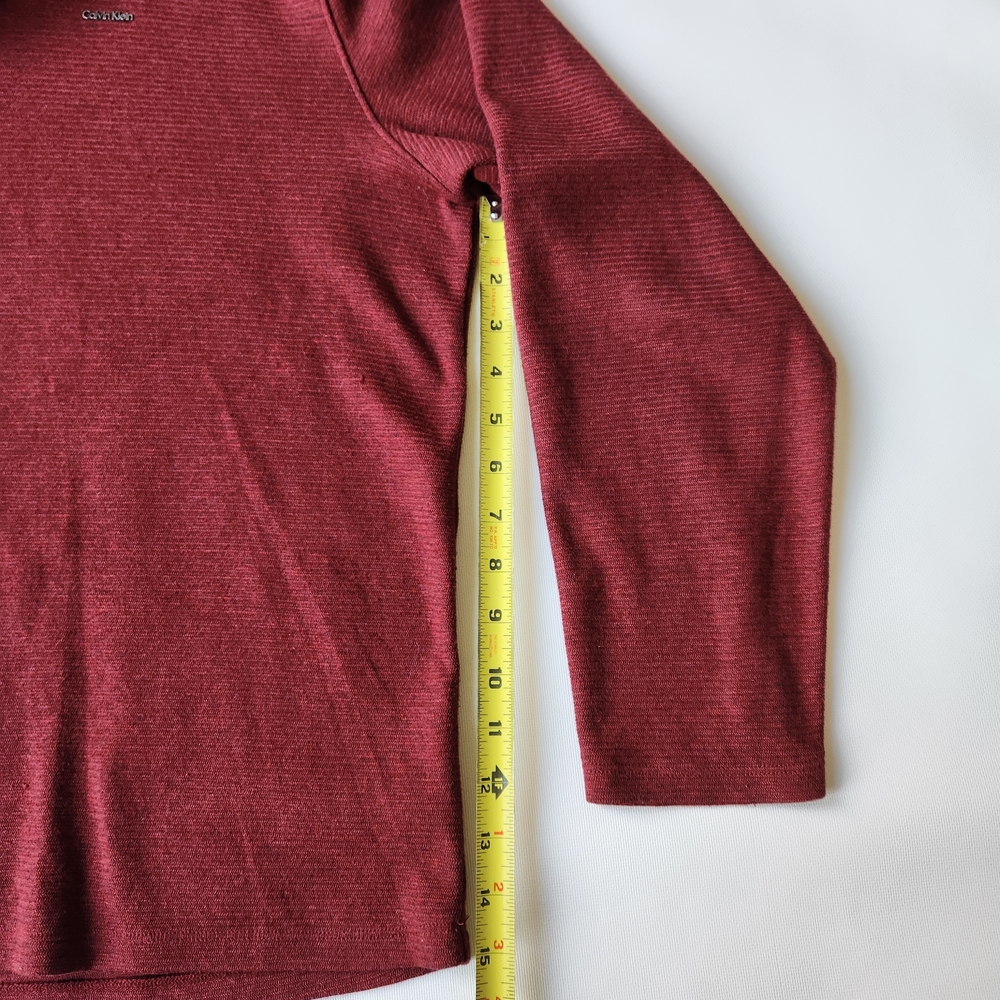 Mens Calvin Klein Red Knit Sweater Pullover - Picture 9 of 14